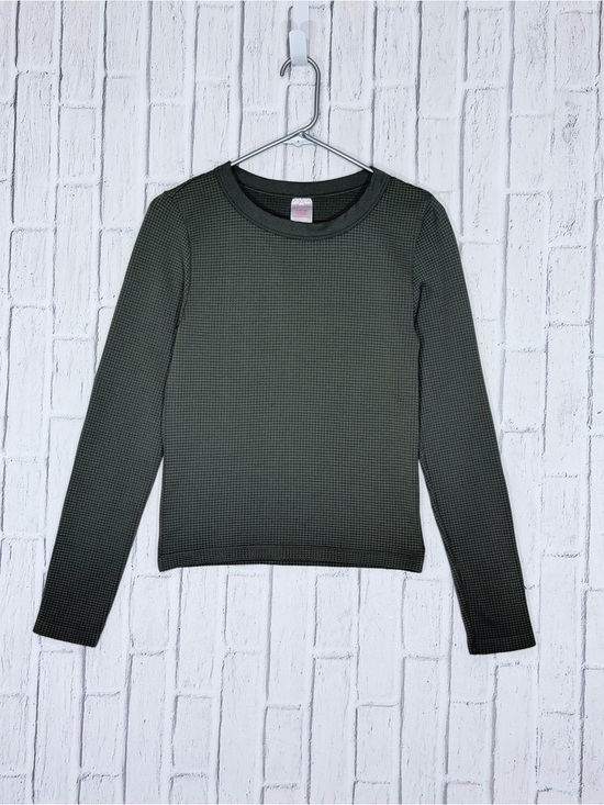 No Boundaries Tops - 🌿 No Boundaries Olive Green Waffle Knit Long Sleeve Top Juniors L 11-13